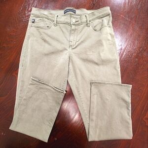 Rock & Republic Kendall Women's Green Denim Straight  Stretch Jeans Plus Size 16